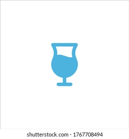 Weinglas-Symbol flach Vektorlogo Design trendige Illustrationssymbol leicht