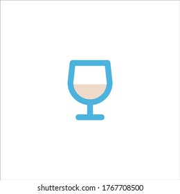 wine glass icon flat vector logo design trendy illustration signage symbol graphic simple
