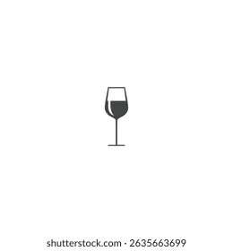 Ícone de vidro de vinho design de vetor plano