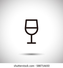 Wine glass icon. Goblet of wine vector