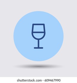 Wine glass icon. Goblet of wine vector