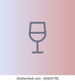 Wine glass icon. Goblet of wine vector