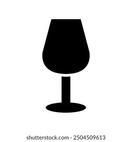Wine glass icon illustrated on background