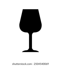 Wine glass icon illustrated on background