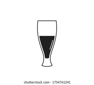 wine glass icon illustration logo design