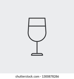 Wine glass icon isolated on background. Drink symbol modern, simple, vector, icon for website design, mobile app, ui. Vector Illustration