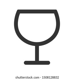 Wine glass icon isolated on white background. Glass symbol modern, simple, vector, icon for website design, mobile app, ui. Vector Illustration