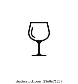 Wine glass icon isolated on white background