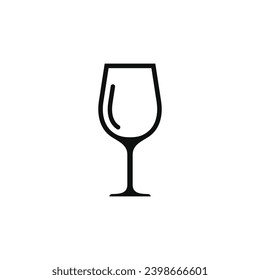 Wine glass icon isolated on white background