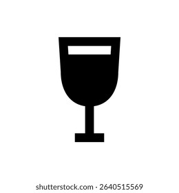 Wine glass icon isolated on white background.