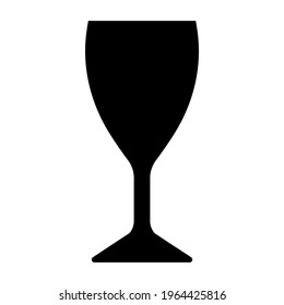 Wine glass icon isolated vector illustration. High quality black style vector icon