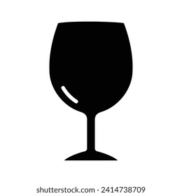 Wine glass icon isolated vector illustration on white background.