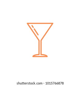 wine glass icon. Kitchen appliances for cooking Illustration. Simple thin line style symbol.