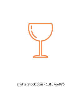 wine glass icon. Kitchen appliances for cooking Illustration. Simple thin line style symbol.