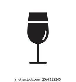 Wine glass icon Line Art Logo set