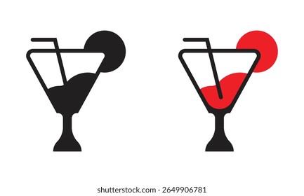 Wine glass icon logo. Great logo icon for, cafe, industry, social media, entertainment and web.