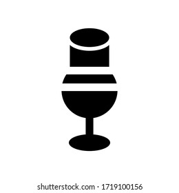 wine glass icon or logo isolated sign symbol vector illustration - high quality black style vector icons

