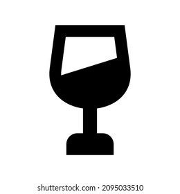 wine glass icon or logo isolated sign symbol vector illustration - high quality black style vector icons
