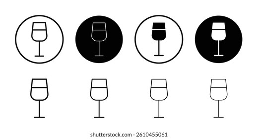 Wine glass icon logo set vector