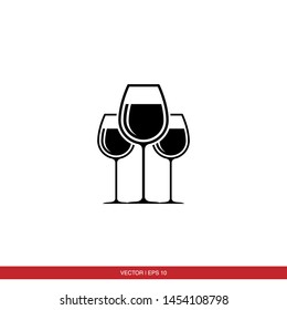 Wine Glass Icon / logo Vector Illustration