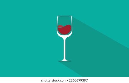 icono del vino con sombra larga