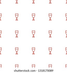wine glass icon pattern seamless white background. Editable outline wine glass icon. wine glass icon pattern for web and mobile.