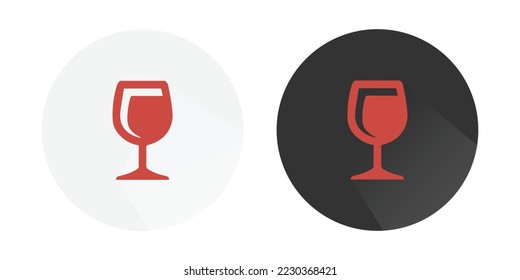 Wine glass icon, Wine icon, red wine symbol, Cocktail symbol, drink icon, Wine glass logo Colorful vector icons