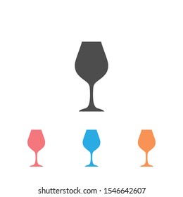 Wine glass icon set vector illustration isolated