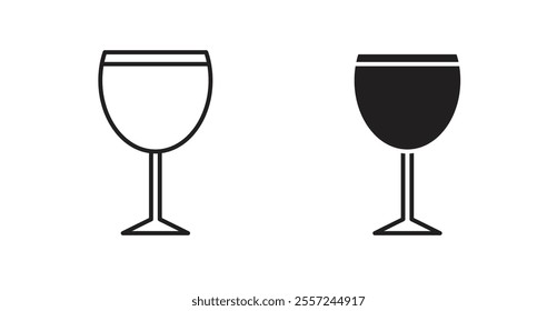 Wine glass Icon set. vector illustration set