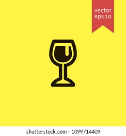 wine glass. wine glass icon. sign design. Vector EPS 10.