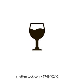 wine glass icon. sign design