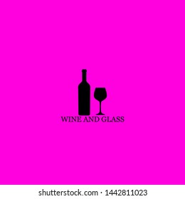 wine and glass icon sign signifier vector