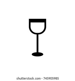 Wine glass icon simple black eating icon Can be used as web element, eating design icon on white background