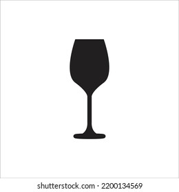 wine glass icon simple design art