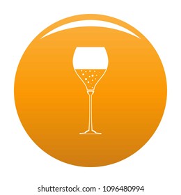 Wine glass icon. Simple illustration of wine glass vector icon for any design orange