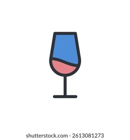 Wine Glass icon. Wine Glass Symbol sign for mobile concept and web design. Vector icon, Logo illustration, Vector graphics