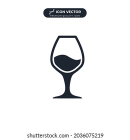 wine glass icon symbol template for graphic and web design collection logo vector illustration