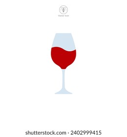 Wine Glass Icon symbol vector illustration isolated on white background