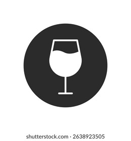 Wine glass icon symbolizing drink, beverage, celebration, alcohol, or hospitality in user interface or design.