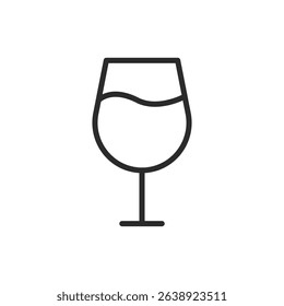 Wine glass icon symbolizing drink, beverage, celebration, alcohol, or hospitality in user interface or design.