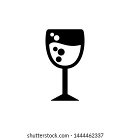 Wine Glass Icon Template Vector Design - Vector