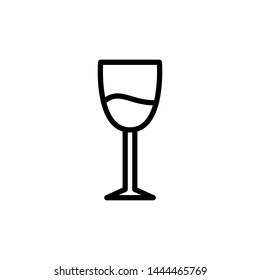 Wine Glass Icon Template Vector Design - Vector