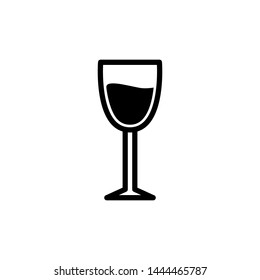 Wine Glass Icon Template Vector Design - Vector