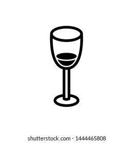 Wine Glass Icon Template Vector Design - Vector