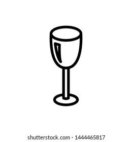 Wine Glass Icon Template Vector Design - Vector