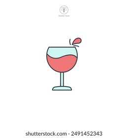 Wine Glass icon theme symbol vector illustration isolated on white background