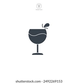 Wine Glass icon theme symbol vector illustration isolated on white background