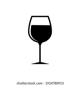 Wine glass icon in trendy flat design