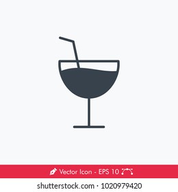 Wine Glass Icon / Vector