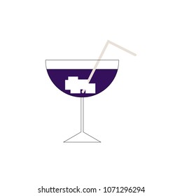 Wine glass icon - Vector